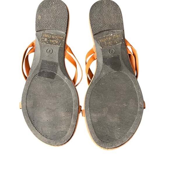 🟠Girls Club Brown Flat Sandals – Size 7 - Picture 2 of 4